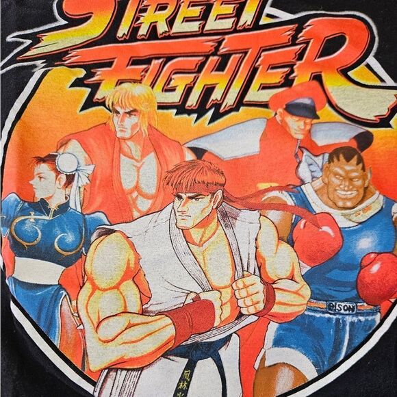 Street Fighter Retro Graphic Logo Sega Capcom Short Sleeve Video Game T-Shirt M - Picture 3 of 6